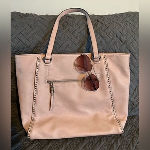 Large blush handbag